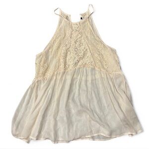 Elegant Cream Lace Women's Top